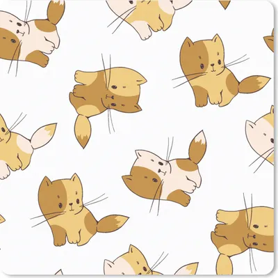 Produktbild von MuchoWow® Mauspad Mousepad Muster - Katze - Kätzchen - Jungen - Mädchen - Kinder - Kind 30x30 cm - Mousepads - Maus Mat - Pad - Mausunterlage - Gaming