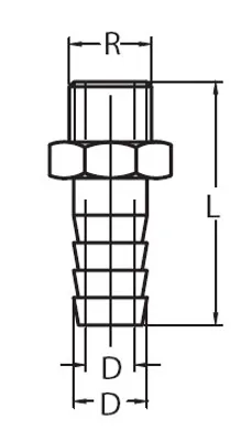 Produktbild von Schlauchanschluss - Außengewinde, Messing, 3/8", 10mm