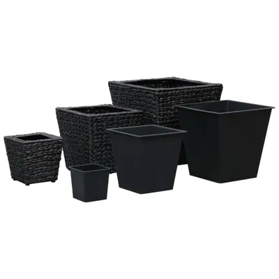 Immagine prodotto di vidaXL Vaso da fiori 3 pz. Giacinto d'acqua nero