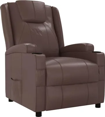 Zdjęcie produktu dla vidaXL Fotel Relax brązowy imitacja skóry