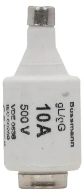 Obrázek produktu pro Pojistková vložka Eaton, nízké napětí, 10 A, 500 V střídavého proudu, 100 kA, D2, gL/gG, IEC, pomalá 10D27
