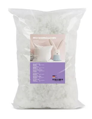 Produktbild von Primaflor 1kg PES Faserbällchen - Füllmaterial zum Basteln und Befüllen von Kissen - Kissenfüllung aus Watte Füllwatte zum Aufpolstern & Ausstopfen