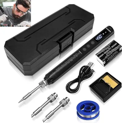 Produktbild von usb feinwerkzeug mit lcd-anzeige – kompakter heizstift für diy- und reparaturarbeiten