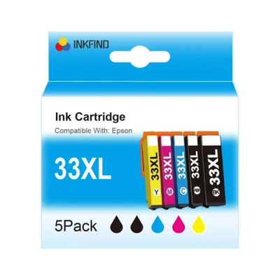 Produktbild von INKFIND 33XL Epson3351 3361 3362 3363 3364 Tintenpatrone für Epson 3351 3361 3362 3363 3364 Epson33 Epson33XL Epson 33 Epson 33XL Tinten-Multipack mit