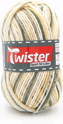 Produktbild von 50g Twister Sport color  beige-grau 06 stricken häkeln