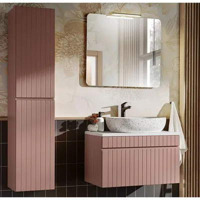 Image de Ensemble meuble vasque + 3 éléments - 80 cm - Emblematic Rose