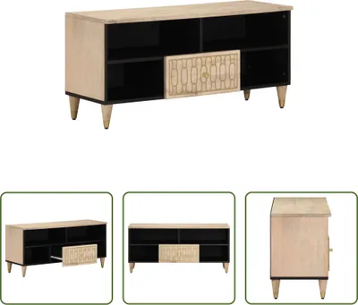 Produktbild von The Living Store TV-Schrank 100x33x46 cm Massivholz Mango