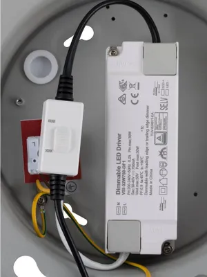 Produktbild von SLV 1010423 PANEL 60, Deckenaufbauleuchte, rund, PHASE, 3000/4000K, 29 W, 90°, grau