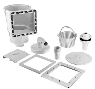 Produktbild von Pool Skimmer Set Oberflächenschäumer mit Filterkorb & Einlassdüse, ABS Pool Zubehör für Aufstellpool & Einbaupool