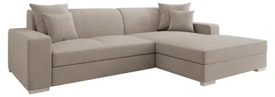 Produktbild von MIRJAN24 Ecksofa Mexico, mit Schlaffunktion und Bettkasten, L-Form Sofa (Farbe: Velo 623, Seite: Rechts)