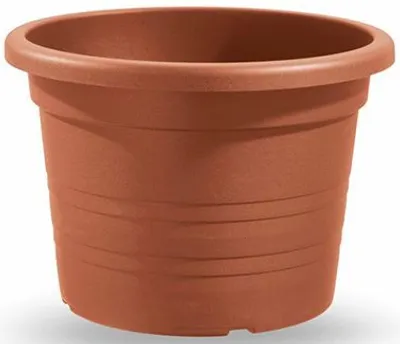 Produktbild von Pflanzgefäß Blumentopf Pflanztopf Kunststoff rund terrakotta Ø 35 x H 24 cm Veca