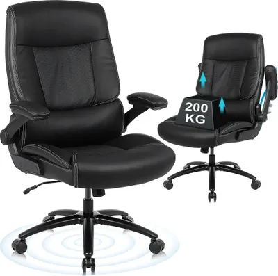 Zdjęcie produktu dla Krzesło biurowe, ergonomiczna konstrukcja, solidne podparcie, czarne