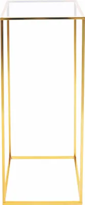 Obrázek produktu pro Stojan na květiny 28x28x80cm Podlahový stojan Kovové květinové aranžmá Středový stojan na květiny Svatební rekvizity Dekorace na pozadí (zlatá)
