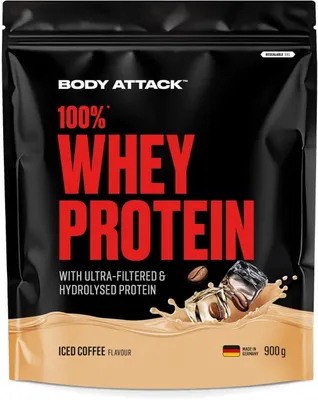 Produktbild von Body Attack 100 % Whey Protein – 900 g Iced Coffee