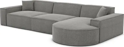 Produktbild von Strukturstoff L-Form Sofa Brevia Grau Rechts