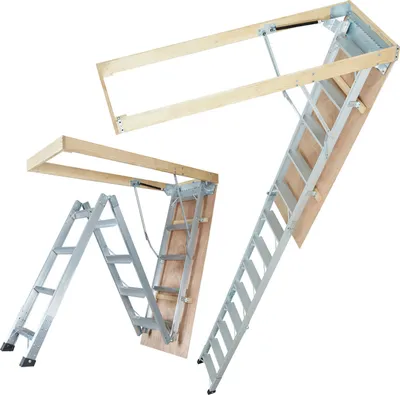 Produktbild von VEVOR teleskopický rebrík 158,8 kg Rebrík 12 stupňov Montážna výška od 290 do 300 cm alebo od 341 do 366 cm Skladací rebrík Hliník + drevo Rebrík pre domácnosť s hydraulicky tlmeným zostupom
