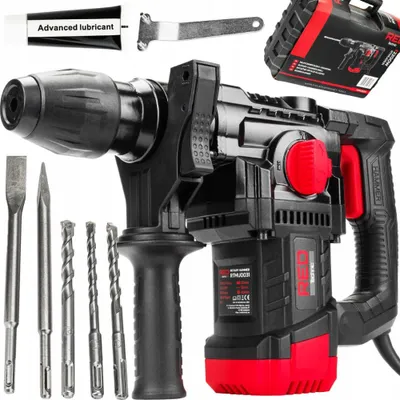 SDS+ Schlagbohrhammer 2200 W 6J Antivibrations-Bohr- und Meißelhammer mit Koffer
