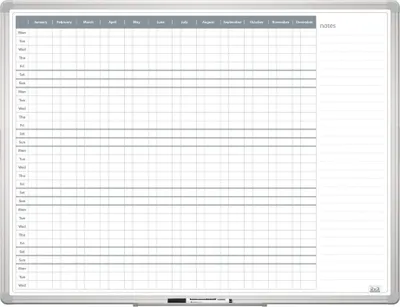 Produktbild von Jahresplanungstafel 90x120 ENG
