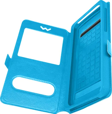 Produktbild von Avizar, Universelle Hülle Smartphones max. 152 x 162 x 81mm, 2 Sichtfenster, Türkis