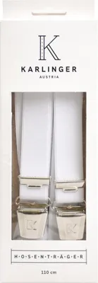 Produktbild von Elastischer Hosenträger weiß Länge 110cm - Breite 35mm