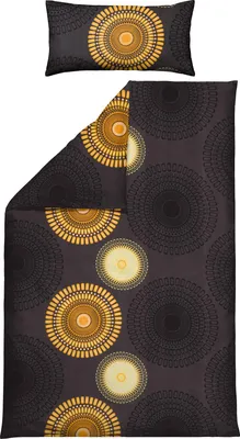 Produktbild von REDBEST Bettwäsche anthrazit-gelb 1x 135x200 cm + 1x 40x80 cm