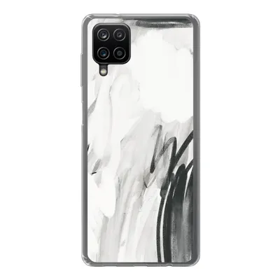 Produktbild von MuchoWow® Handyhülle Schutzhülle Hülle für Samsung Galaxy A12 Kunst - Schwarz - Weiß - Abstrakt Silikon Softcase Handy Hülle - Bild