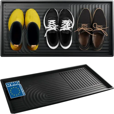 Produktbild von XL Schuhabtropfschale groß Schuhmatte 72,5 x 36,5 cm aus Kunststoff Schuhwanne Schuhablage mit erhöhtem Rand
