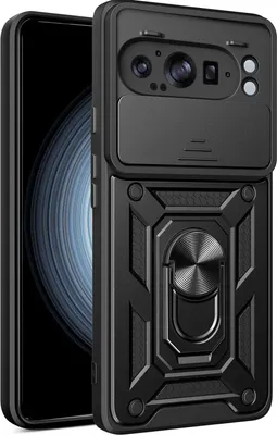 Produktbild von Hülle für Google Pixel 8A Magnetische Ring Ständer Halter Dia Kameraschutz TPU Bumper Silikon Schutzhülle Schwarz