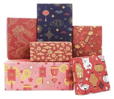 Immagine prodotto di Carta da regalo, colore rosso cinese, 50,8 x 71,1 cm, 6 fogli