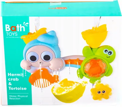 Produktbild von Badespielzeug Wasserbahn - Wasserspiel für die Badewanne - Buntes Set für Kleinkinder