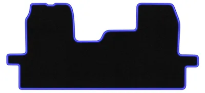 Produktbild von Fußmatten Automatten Velours Schwarz/Blau für Ford Transit MK6 0 Set 1-tlg
