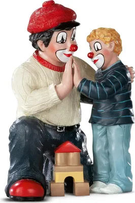Imagen del producto de Gilde Clown, "Dame cinco", resina sintética, multicolor, unidad de venta: 1, largo: 7 cm, ancho: 7,5 cm, alto: 11 cm. Código: 10274. EAN: 4063387102749