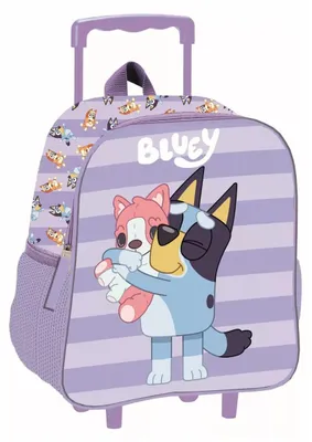 Obrázek produktu pro Bluey Puppy – batoh ve tvaru 3D školky na kolečkách, taška 32 cm