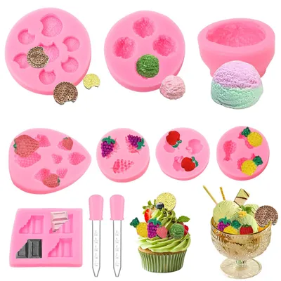 Zdjęcie produktu dla 10 sztuk świec, formy silikonowe, foremki do fondantu
