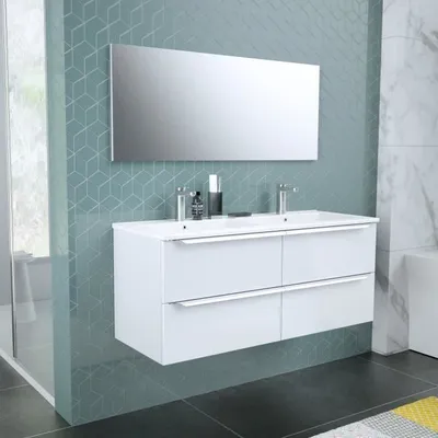 Image de Ensemble de meubles de salle de bain ZOOM - L 120 - Blanc