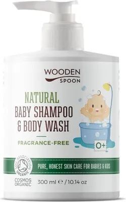 Image de Shampoing et Gel Lavant pour Bébé Sans Parfum WOODEN SPOON 300 ml