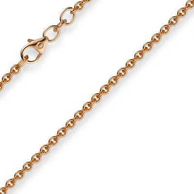 Produktbild von 2,3mm Rund-Ankerkette Kette Collier 585 Gold Rotgold Goldkette 38cm Damen