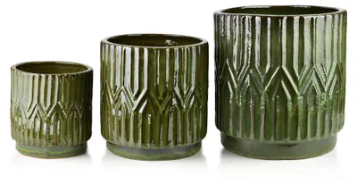 Zdjęcie produktu dla Hevra Komplet 3 Osłonek Ceramicznych43X43X44Cm, 34X34X35Cm, 24X24X25Cm