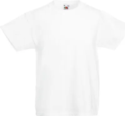Produktbild von Fruit of the Loom - Kids Valueweight T - White - 128