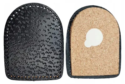 Produktbild von Kaps Leder-Kork Fersenkissen Schwarz 10mm Einlagen