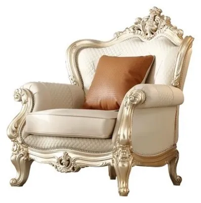 Immagine prodotto di Elegante poltrona beige Soggiorno Poltrona classica Mobili imbottiti