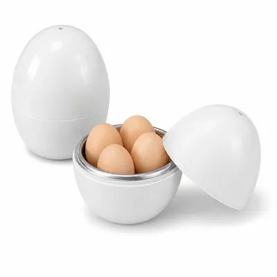 Produktbild von Mikrowellen Eierkocher, Eierdämpfer im Küken-Design, für 1–4 Eier geeignet, gekochte oder weiche Eier, schnelle Zubereitung, praktischer Küchenhelfer