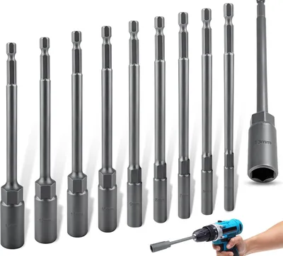 Obrázok produktu pre Súprava nástrčných kľúčov 9 dielna, 150 mm, 5.5 až 13 mm, pre skrutkovač