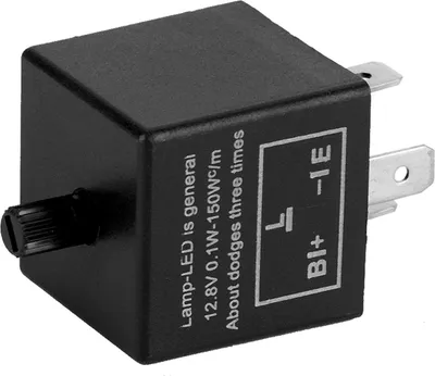 Image de Relais de clignotant LED réglable 12 V à 3 broches pour la réparation du voyant de clignotant