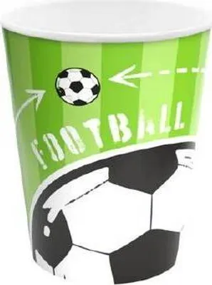 Image de Gobelets en papier, thème football, 220 ml, lot de 6 - Party Pal