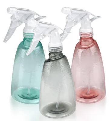 Image de Flacon pulvérisateur en plastique, lot de 3, 500 ml, transparent, pour les plantes
