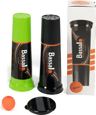 Produktbild von BASSALO Cupball 2er Starter Set – Wurfspiel mit 2 Fangbechern & Ball – Outdoor Geschicklichkeitsspiel Strandspiel Freizeitspiel