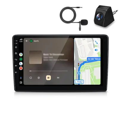 Immagine prodotto di Autoradio con telecamera di retromarcia per Opel Zafira B e Astra H (2005-2014) – CarPlay, Android Auto, sistema multimediale per auto, radio, navigatore GPS, Wi-Fi, Bluetooth, DAB+, RDS – SWC da 9 pollici, 2+64 GB