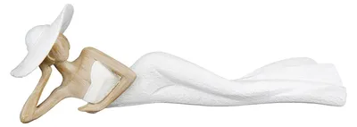 Immagine prodotto di Gilde Figur, donna, "Elegante", resina, bianco, confezione da 3, lunghezza 9,5 cm, larghezza 28 cm, altezza 9 cm. Codice prodotto: 52623. Codice a barre: 4063387526231