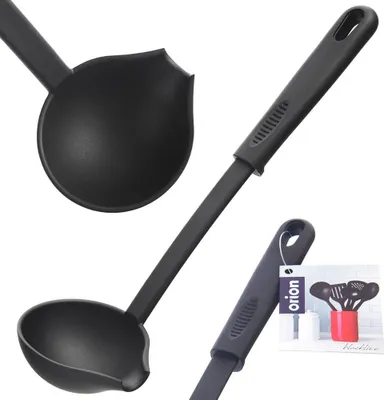 Zdjęcie produktu dla Chochla Orion Chochla do sosów Chochla do zupy Chochla kuchenna BLACKLINE 60 ml 29 cm